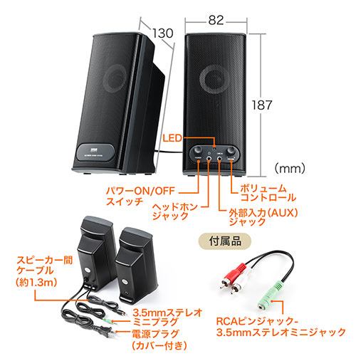 スピーカー（テレビ・PC対応・10W）