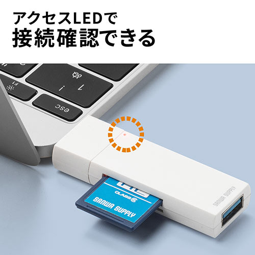 USB Type-Cカードリーダー(SD・microSD・USBハブ・スライドキャップ）