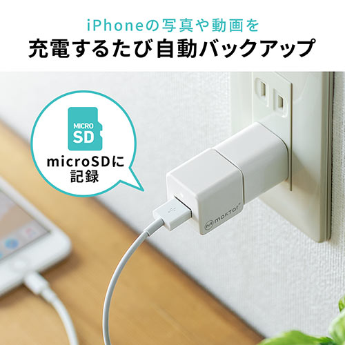 Qubii キュービー（iPhoneカードリーダー・バックアップ・microSD・充電・カードリーダー）