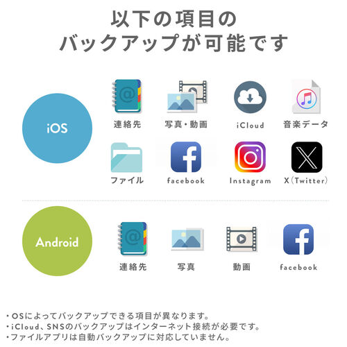 Qubii Duo Type-C接続 iPhone iPad iOS Android 自動バックアップ（USB Type-C・microSDカードリーダー機能・容量不足解消・ホワイト）