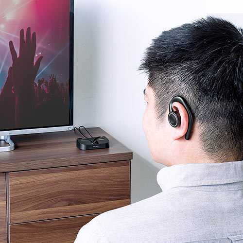 オープンイヤーイヤホン(ワイヤレス・ヘッドセット・テレビ用・bluetooth5.0・トランスミッター・2台同時接続）