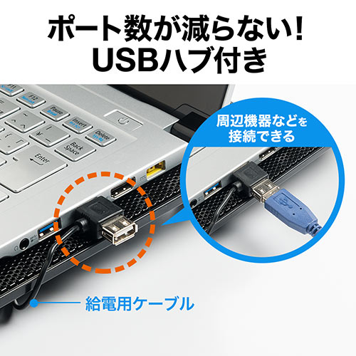 ノートパソコンクーラー（冷却台・静音・15.6インチ対応・4ファン・USB給電・スタンド付き）