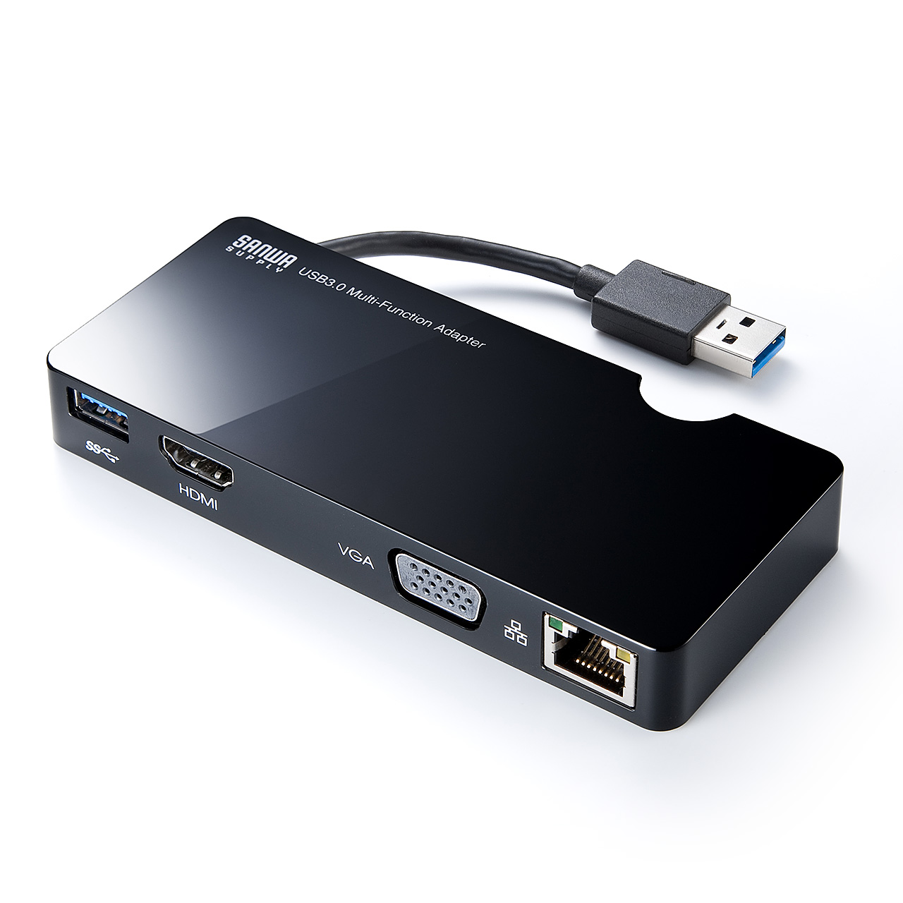 ドッキングステーション（USBハブ・USB3.0・ディスプレイ接続・HDMI/VGA・ギガビット対応・LAN・Windows専用） HUB031 サンワサプライ