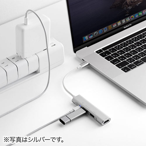 ドッキングステーション（USBハブ・タイプCハブ・PD充電・60W対応・HDMI・MacBook・iPad Pro・4K・AIIｙ・Steam Deck・USB・アルミ・ガンメタ） HUB086GM