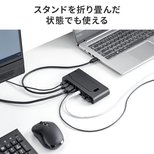 ドッキングステーション（タイプCハブ・HDMI・4K・コンパクト・スタンド機能付・ Type-C・Nintendo Switch対応） HUBC14BK