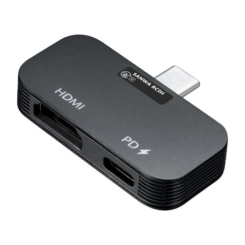 USBハブマウス（USB-C HDMI変換アダプタ・ワイヤレス 2.4G & Bluetooth・充電式・4K/60Hz・PD充電・会議・出張・プレゼン・ブラック×ブルー）