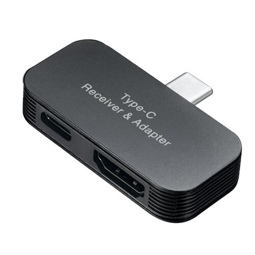 USBハブマウス（USB-C HDMI変換アダプタ・ワイヤレス 2.4G & Bluetooth・充電式・4K/60Hz・PD充電・会議・出張・プレゼン・ブラック×シルバー）