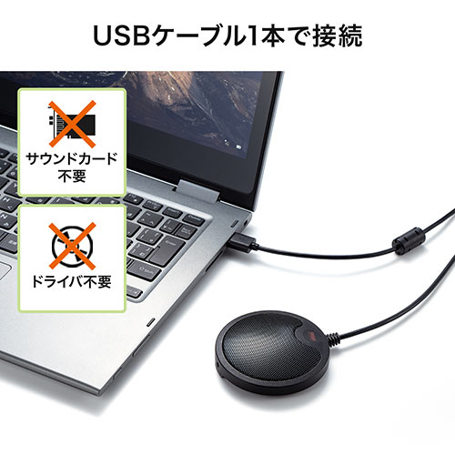 PCマイク（USB・無指向性・全指向性・高音質・動画投稿・Web会議・小型・Skype・Zoom・Teams・ミュートボタン）