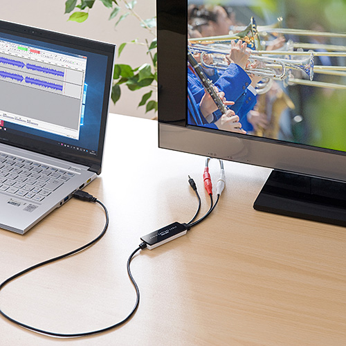 オーディオキャプチャー（USB接続・ソフト付属・アナログ音声デジタル化・Windows対応）