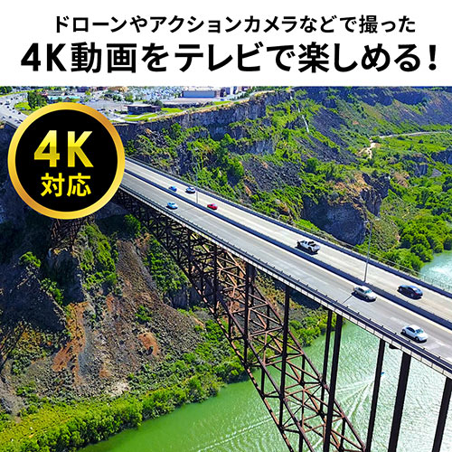 4K対応メディアプレーヤー（HDMI・RCA・SDカード・USBメモリ・動画・画像・音楽）