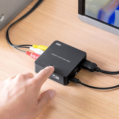 ビデオキャプチャー（VHSデータ化・アナログビデオデジタル化・RCA入力・microSD・USBメモリ保存・デジタル保存・HDMI・モニター確認・パソコン不要）  MEDI046