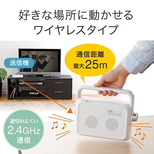 テレビスピーカー（ワイヤレス・手元・電源不要・充電・難聴・高齢者・小型・70代・60代・50代・40代・男性・女性・おすすめ）SP064W