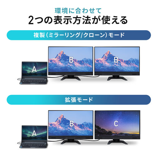 ドッキングステーション（タイプCハブ・HDMI・4K・2画面出力・USB Type-C接続・USB PD100W対応・10in1・ノートPCスタンド・ケーブル一体型） VGA017N