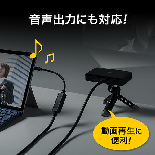 Mini DisplayPort-HDMI変換ケーブル(2m・4K/60Hz対応・アクティブタイプ・Thunderbolt変換・4K出力可能・Surface Pro 4対応・ラッチ内蔵）