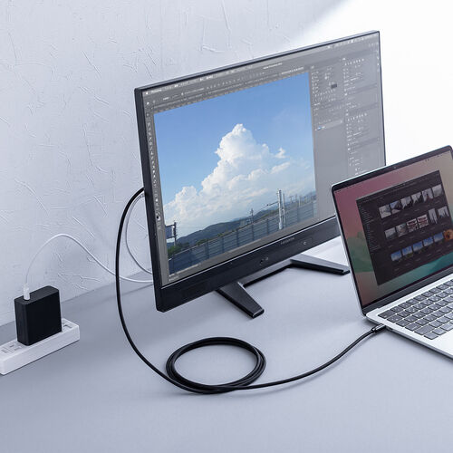 USB Type-C HDMI変換アダプタ（8K/30Hz・4K/60Hz・PD100W・ケーブル長2ｍ・typeC機器対応・スマートフォン・タブレットHDR・ブラック）