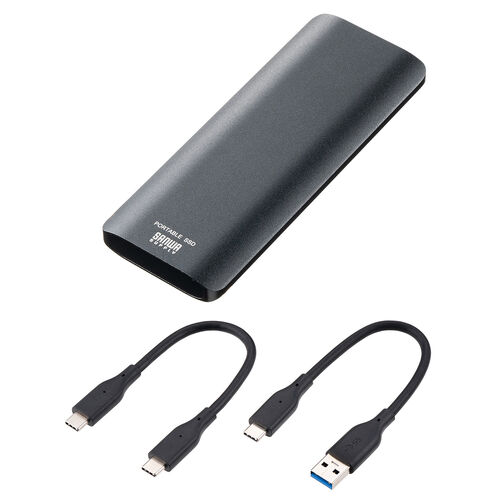 ポータブルSSD（高速タイプ・1TB・小型・外付け・Type-A/Type-Cケーブル付き・USB3.2 Gen2・テレビ録画・PS5/PS4/Xbox Series X）