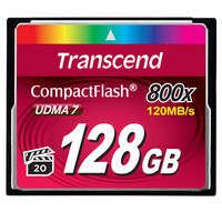 コンパクトフラッシュカード 128GB 800倍速 Transcend社製 TS128GCF800