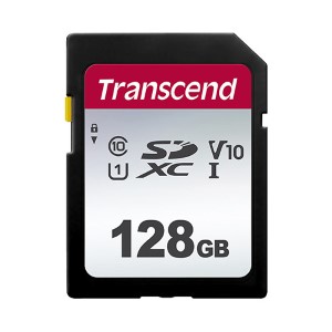 SDXCカード 128GB Class10 UHS-I V10 Transcend TS128GSDC300S