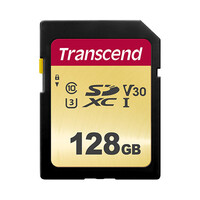 Transcend SDXCカード 128GB Class10 MLCチップ採用 UHS-I V30 TS128GSDC500S