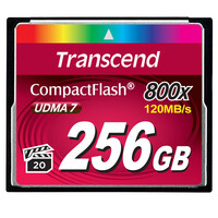 コンパクトフラッシュカード 256GB 800倍速 Transcend社製 TS256GCF800