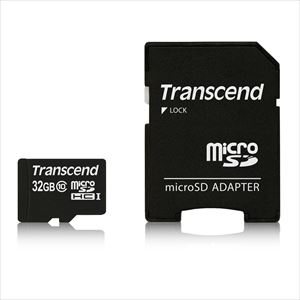 microSDHCカード 32GB class10 （SDカード変換アダプタ付き） TS32GUSDHC10 Transcend