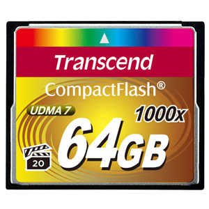 コンパクトフラッシュカード 64GB 1000倍速 TS64GCF1000 Transcend