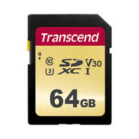 Transcend SDXCカード 64GB Class10 MLCチップ採用 UHS-I V30 TS64GSDC500S