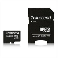 Transcend microSDXCカード 64GB Class10 SDカード変換アダプタ付 TS64GUSDXC10